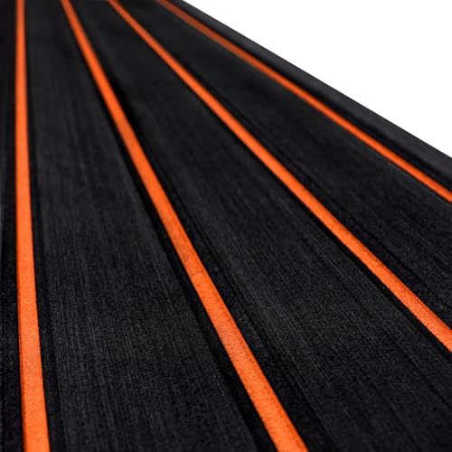 Black with Orange Seam