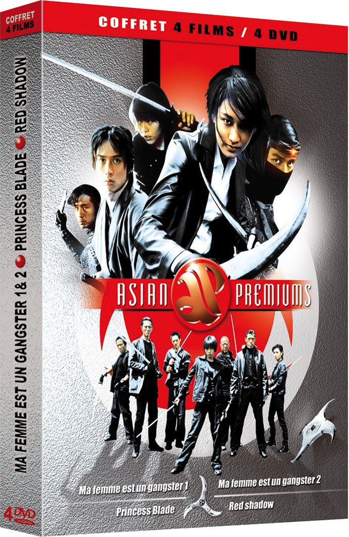 Asian Action Movie Collection 4 DVD Set - My Wife is a Gangster 1 & 2, Princess Blade, Red Shadow | Martial Arts Films for Movie Night & Asian Cinema Lovers
