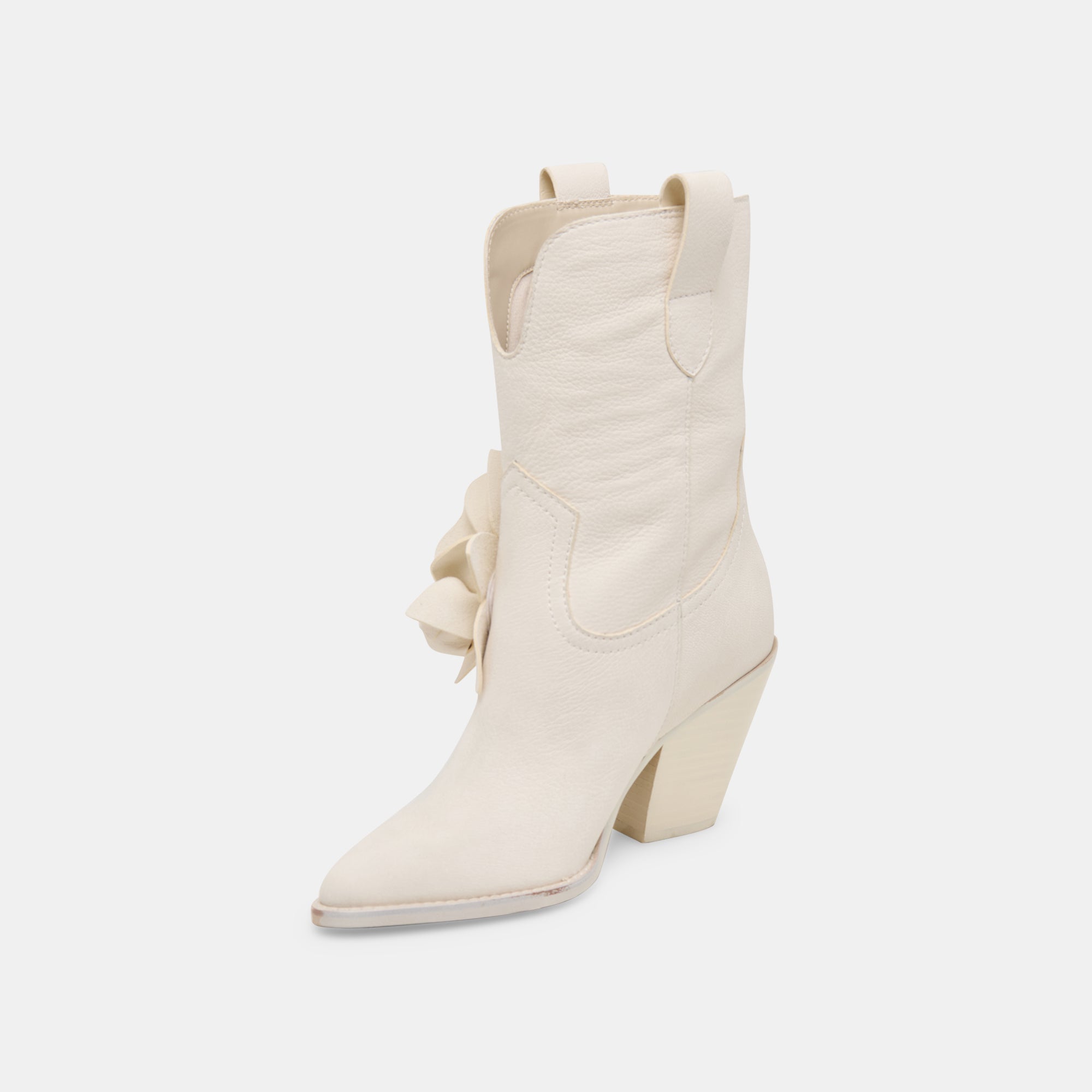 Jaket Boots Off-White Nubuck Leather Ankle Boots for Women - Stylish & Comfortable Casual Wear, Outdoor Walking, and Everyday Fashion