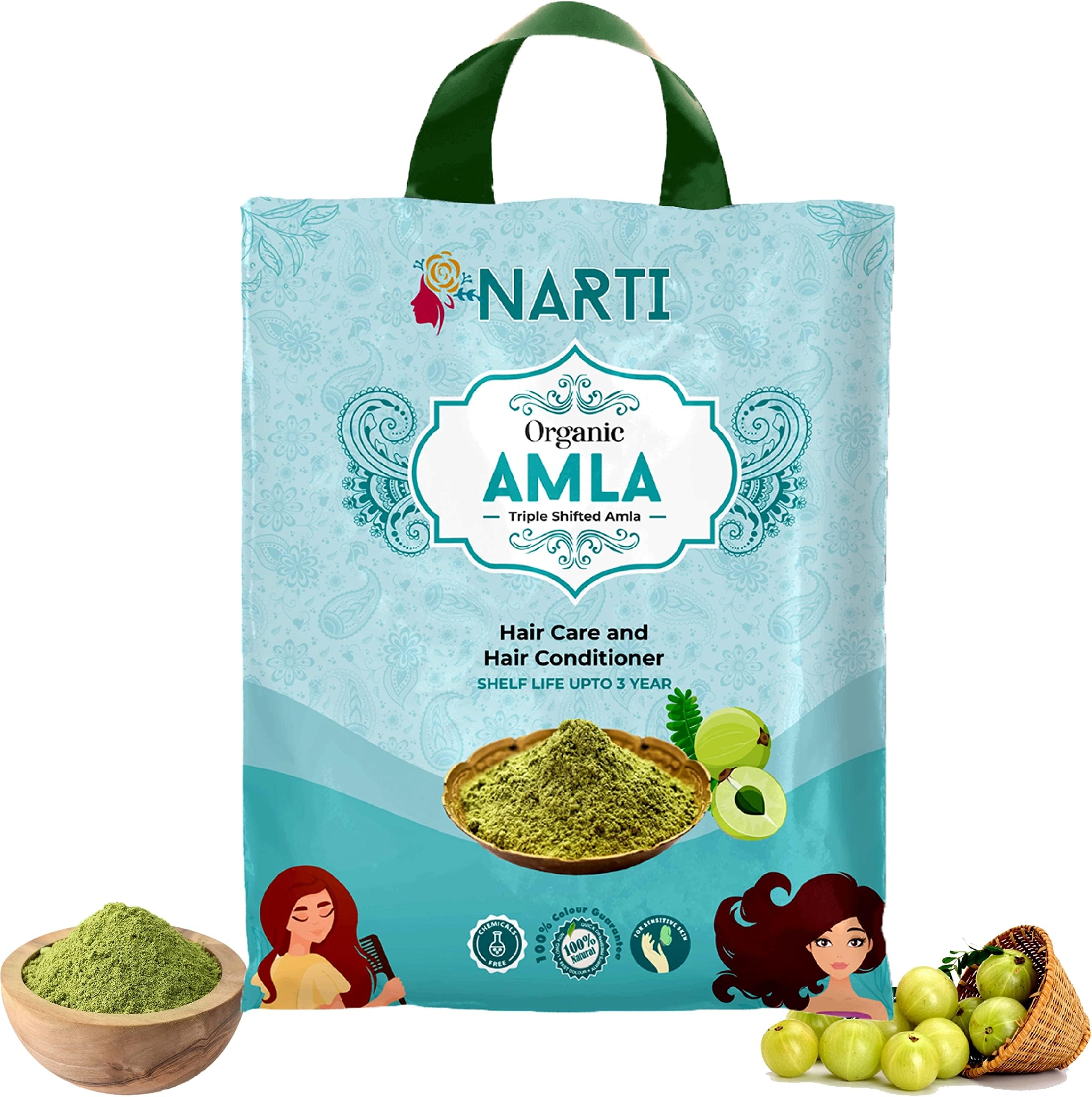 Organic Amla Powder for Hair Growth & Care - 500g | Pure Indian Gooseberry Powder for Stronger, Healthier Hair | Perfect for DIY Hair Masks & Natural Hair Treatments