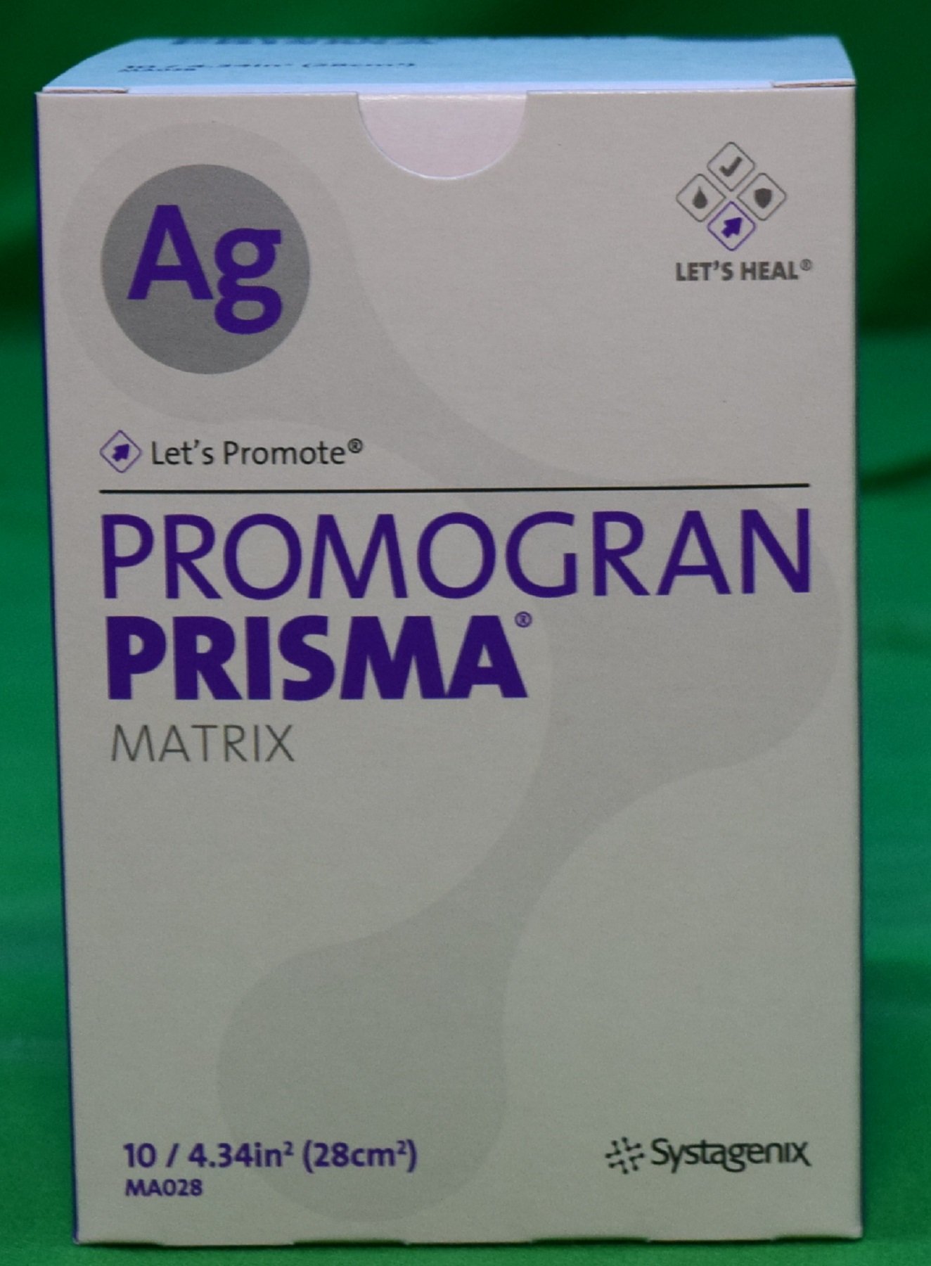 Systagenix Promogran Prisma Ag Silver Matrix Dressing - Box of 10 Wound Care Dressings for Chronic Wounds, Ulcers & Burns | Advanced Wound Healing Solution for Diabetic & Surgical Wounds