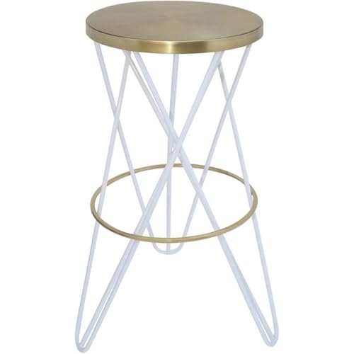 White, Brushed Gold Finish