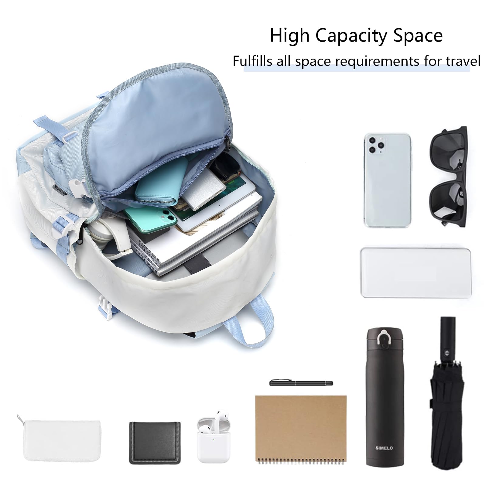 22L Waterproof Travel Backpack for Men & Women - Casual Daypack for Hiking & Commute