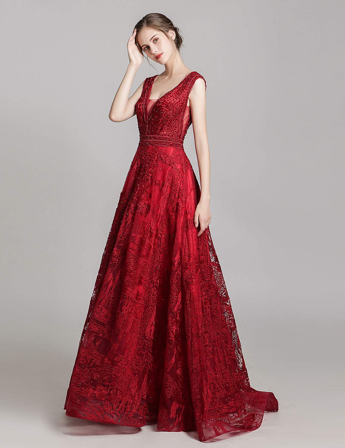 Elegant A-Line Long Prom Dress for Women 2024 | Belle House Formal Evening Gown for Parties, Dances & Special Occasions