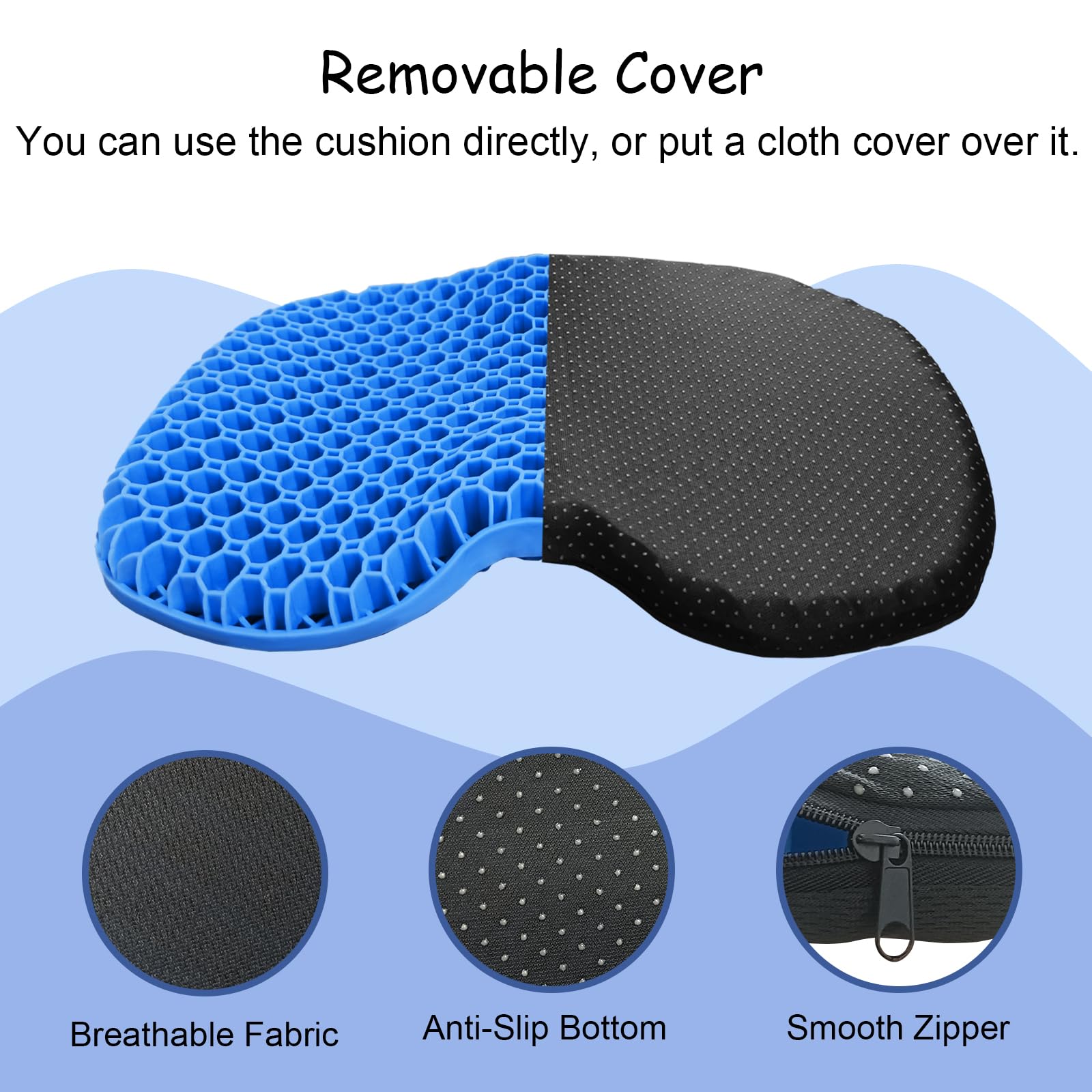 **Premium Anti-Slip Kayak Seat Cushion - Thick Waterproof Gel Pad for Kayak, Canoe & Rowing - Comfortable & Durable Kayak Accessory for Fishing & Outdoor Adventures**    *(Perfect for Long Fishing Trips, Kayaking Expeditions & Water Sports - Enhances Comfort & Stability on the Water!)*