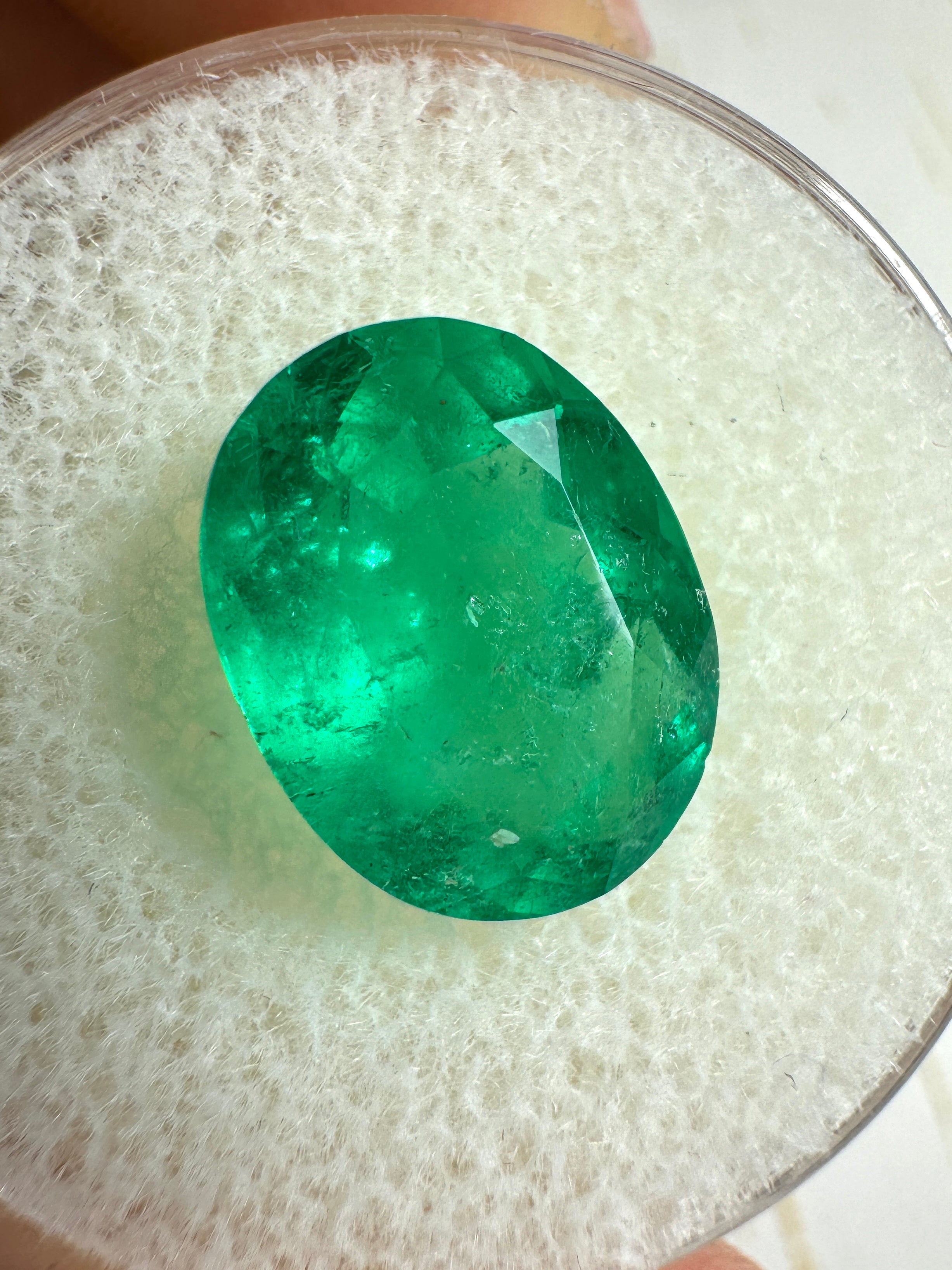 4.04 Carat 12x9mm Yellowish Green Natural Loose Colombian Emerald Oval Cut Gemstone for Jewelry Making, Engagement Rings & Collector's Items