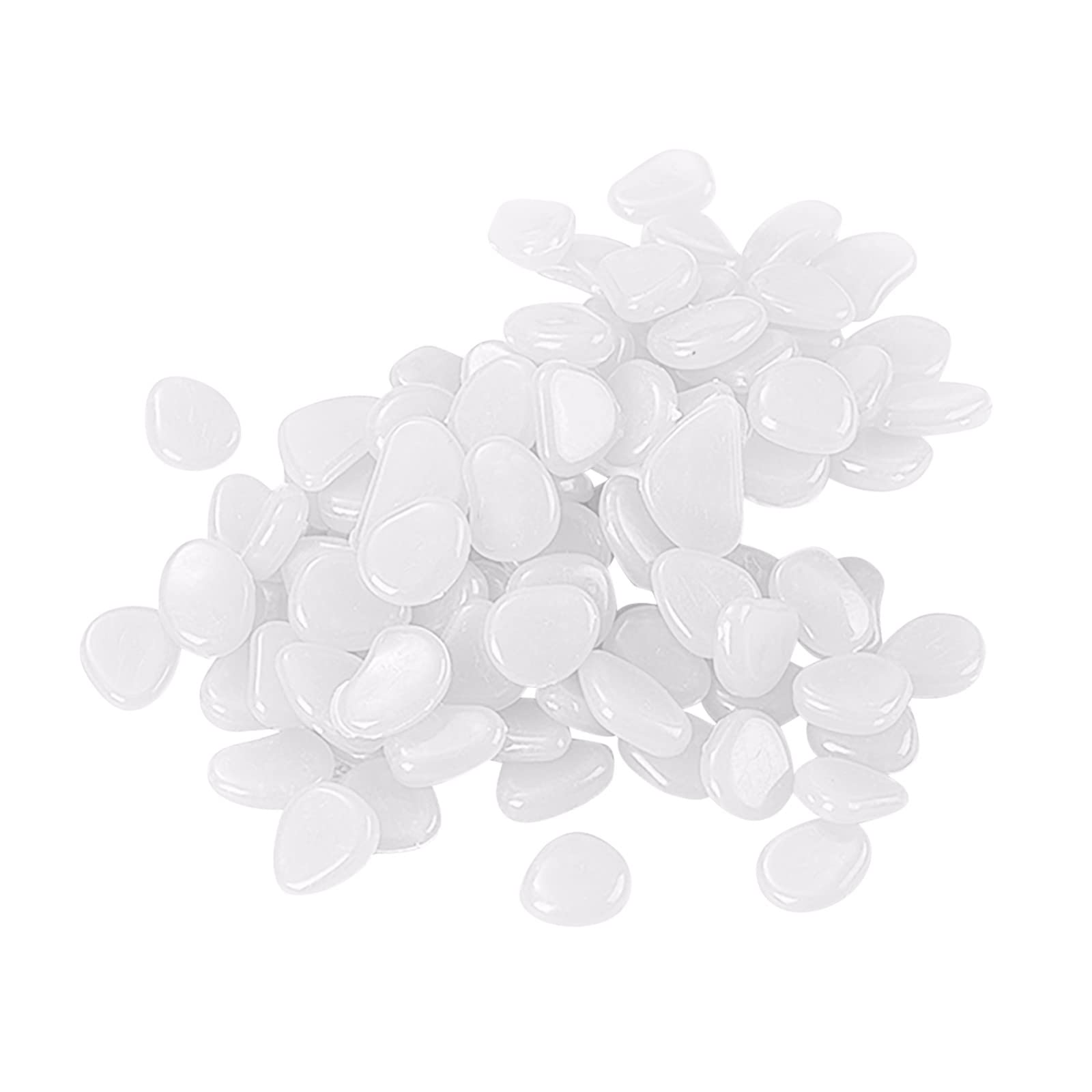 100PCS Glow in The Dark Garden Pebbles - Luminous Stones for Outdoor Walkways, Garden Path, Patio, Lawn & Fish Tank Decor - DIY Decorative Rocks for Nighttime Yard & Pathway Illumination (Blue) | Perfect for Landscape Lighting, Poolside Ambiance & Creative Home Projects