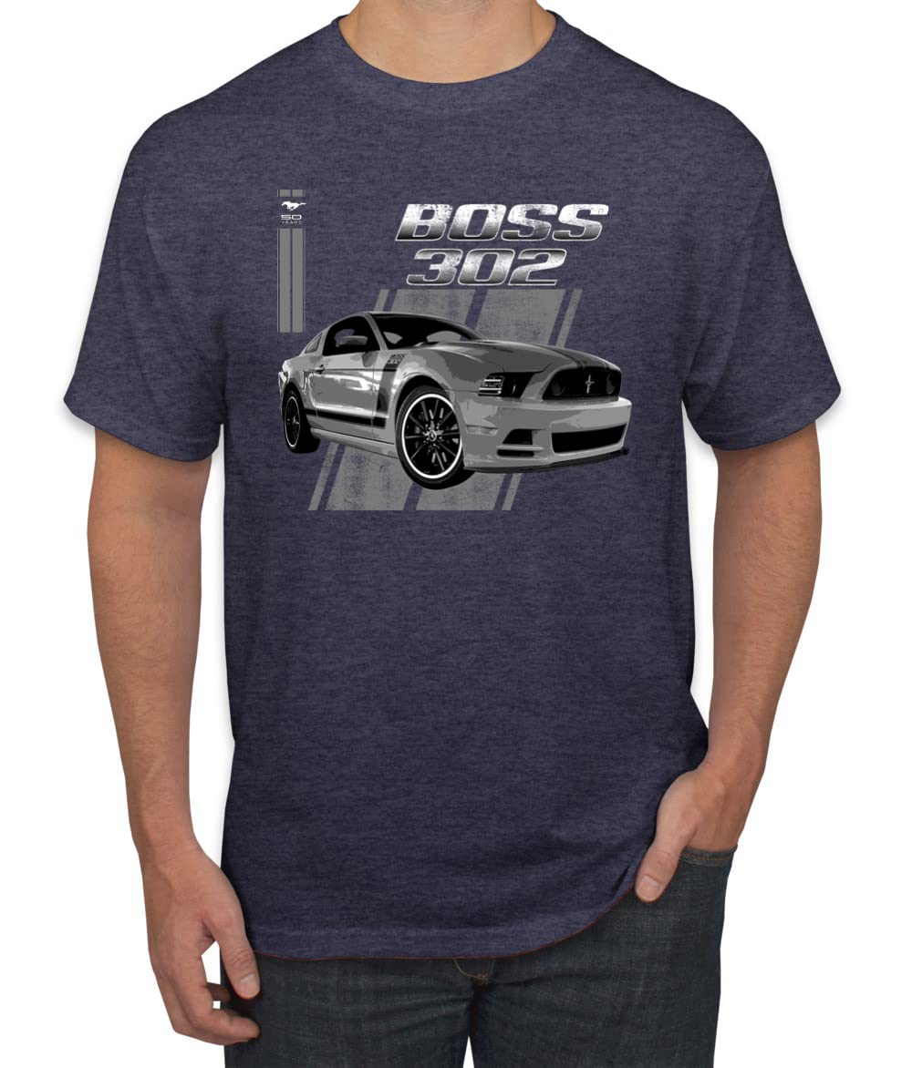Boss 302 Mustang Muscle Car Graphic T-Shirt for Men - Vintage Ford Racing Tee for Car Enthusiasts | Perfect for Car Shows, Racing Events & Casual Wear