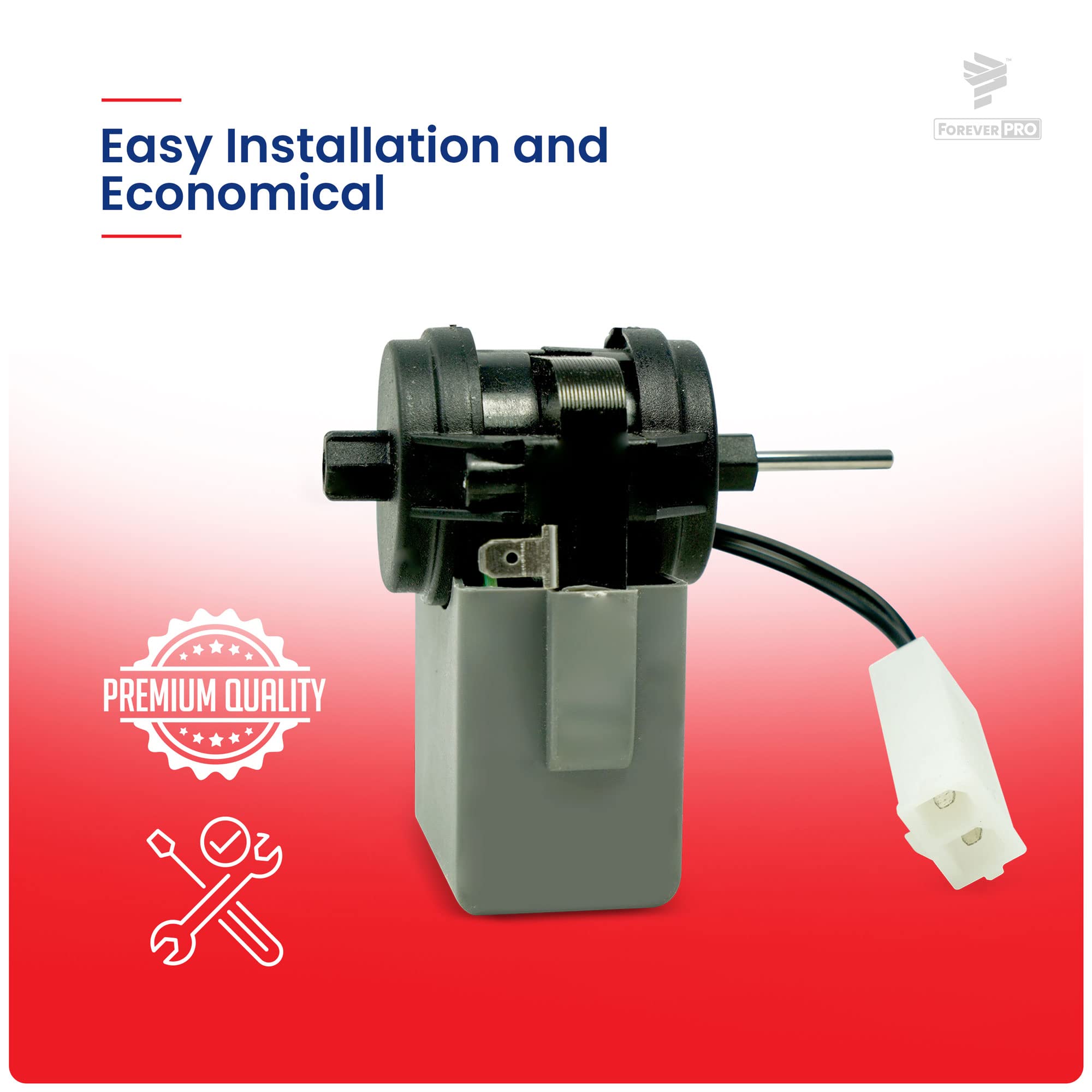 ForeverPRO 2315539 Whirlpool Refrigerator Evaporator Fan Motor Replacement - Compatible with Top Brand Models, Fits 2219689 | Perfect for Cooling System Repair & DIY Appliance Maintenance