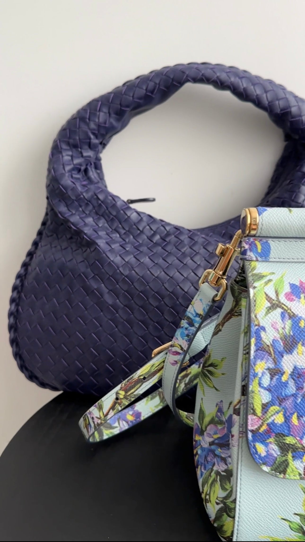 Bottega Veneta Intrecciato Dark Purple Hobo Bag - Luxury Leather Shoulder Bag for Women, Perfect for Work, Travel & Everyday Use