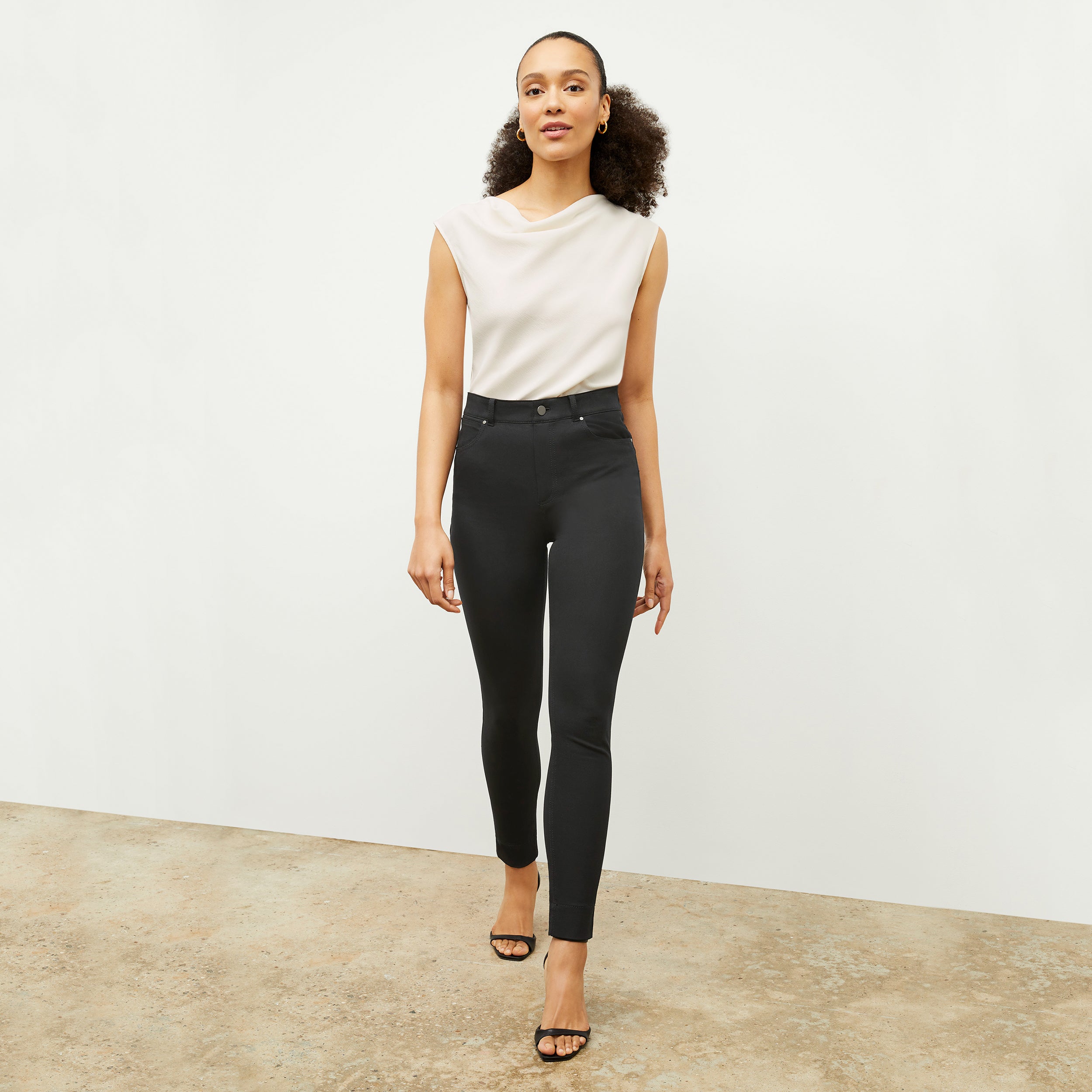 Eco-Friendly Better Than Denim Jeans for Women - Sammataro Black Stretch Pants | Perfect for Casual Wear, Work & Everyday Outfits