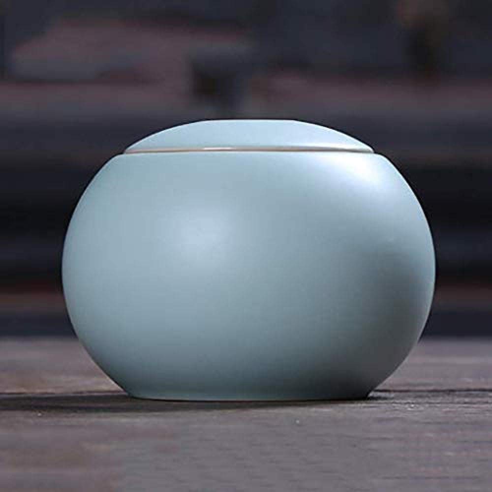 Ceramic Tea Storage Canister with Lid - Airtight Tea Canister for Loose Leaf Tea, Coffee, Spices - Perfect for Kitchen Pantry, Office, or Gift Giving
