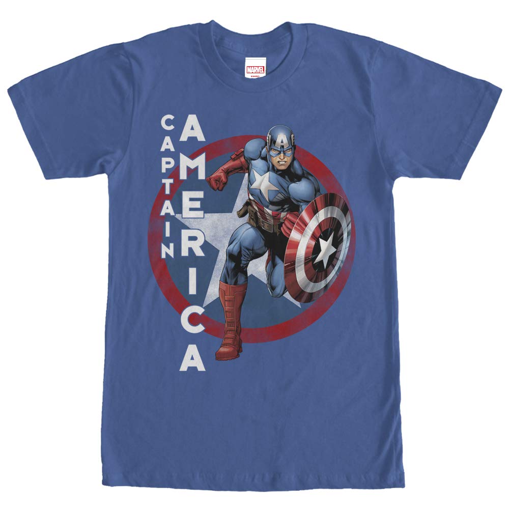 Marvel Captain America Graphic T-Shirt for Men - Superhero Cotton Tee for Casual Wear, Cosplay & Fan Gifts