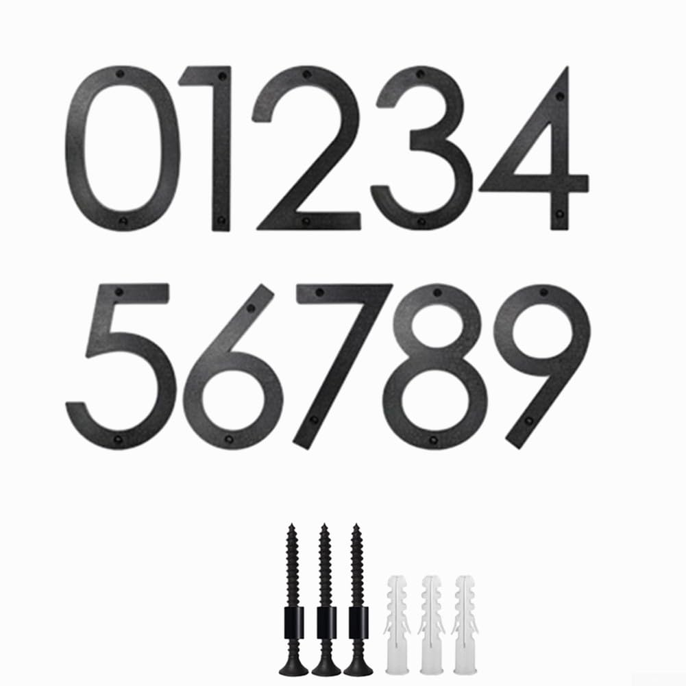 Modern Black Shadow Floating House Numbers - Durable Metal Address Plaque for Home, Garage & Gate - Enhance Curb Appeal & Visibility (Outdoor Use)