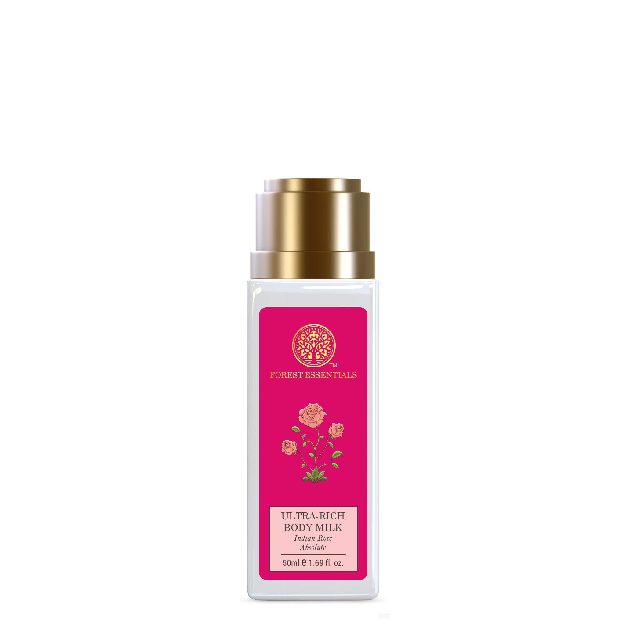 Forest Essentials Ultra-Rich Body Milk with Indian Rose Absolute - Hydrating & Nourishing Lightweight Moisturizer for Men & Women | Forest Essentials Delicate Facial Cleanser with Kashmiri Saffron & Neem | Perfect for Daily Skincare Routine & Spa-Like Pampering at Home