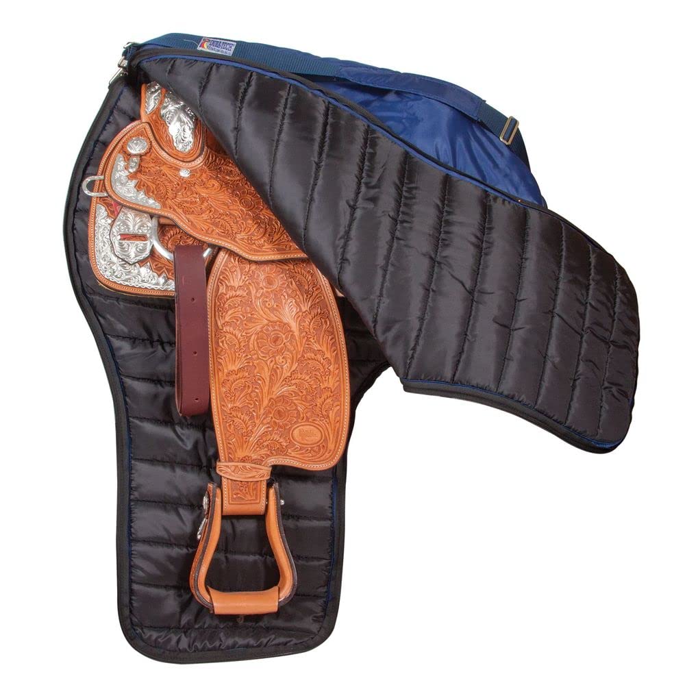 Premium Padded Western Saddle Cover - Heavy Duty Protection & Easy Carry Handle for Horseback Riding, Shows & Travel | Waterproof Dustproof Storage Case for Equestrian Gear