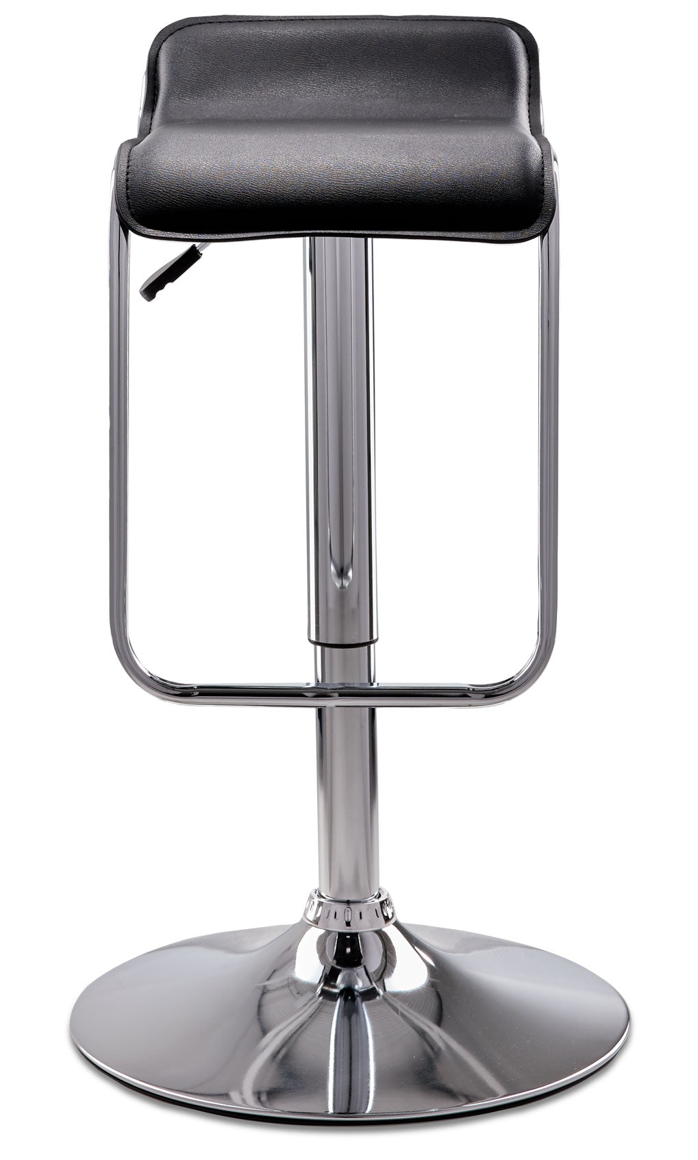 Blair Bar Height Stool - Adjustable Black & Chrome Metal Bar Stool for Kitchen Island, Breakfast Nook, or Home Bar - Modern Counter Height Stool with Footrest