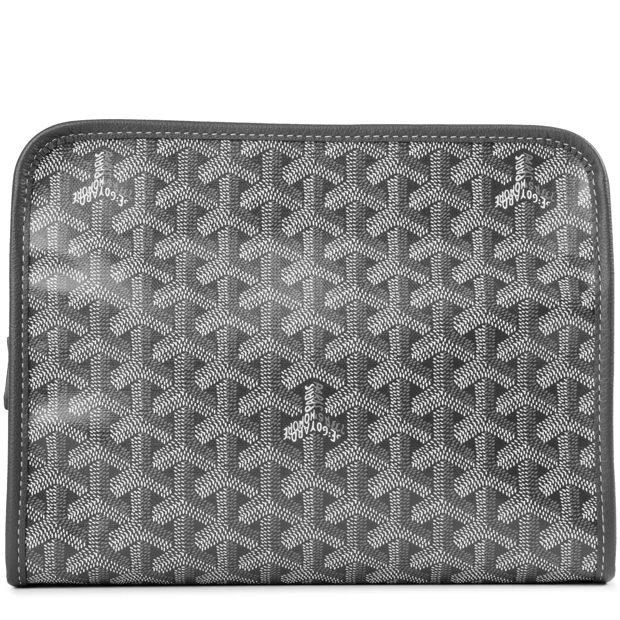 Goyard Jouvence MM Grey Washbag | Luxury Travel Cosmetic Bag | Perfect for Toiletries & Makeup Organization on Trips