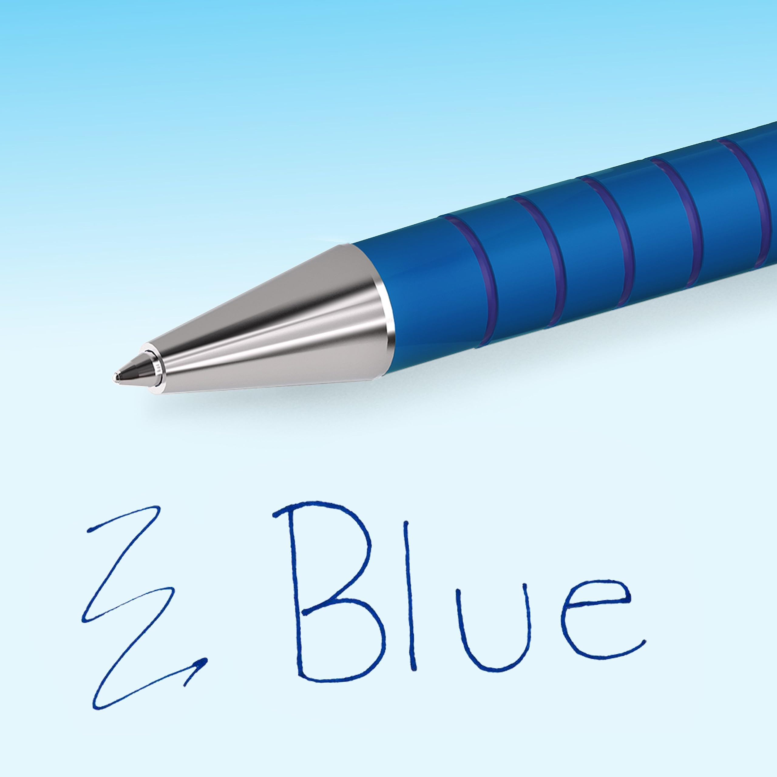 Paper Mate Flexgrip Ultra Retractable Ballpoint Pens - Medium Point 1.0mm Blue Ink - 2 Pack for Smooth Writing at Home, Office or School