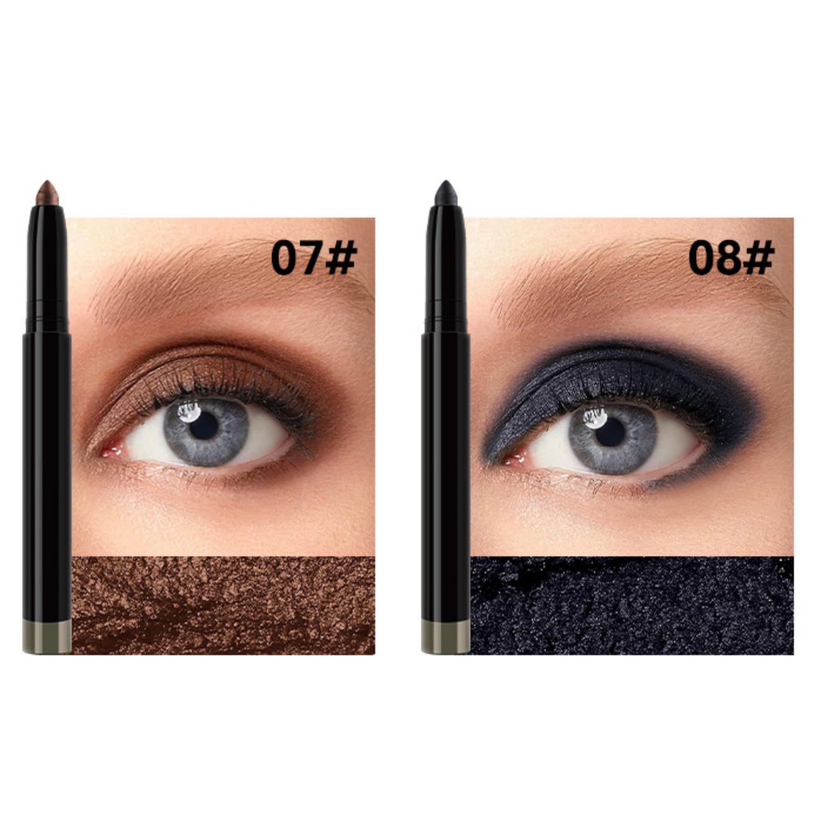 Hocossy Glitter Eyeliner & Highlighter Stick - Long Lasting Waterproof Eyeshadow for Party, Festival & Night Out Makeup