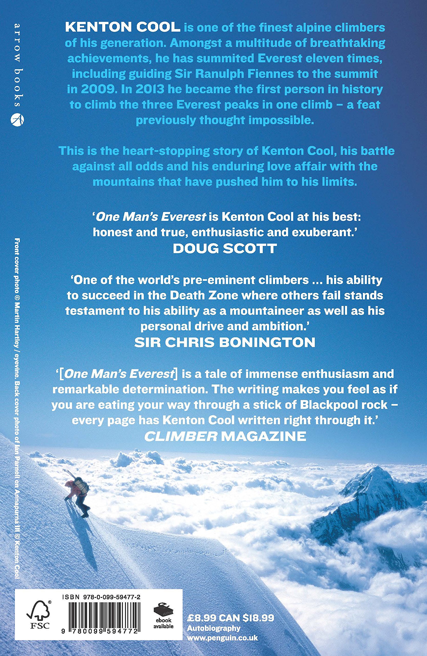One Man's Everest: The Autobiography of Kenton Cool - Inspiring True Story of Mountaineering Adventures | Perfect for Outdoor Enthusiasts & Adventure Seekers