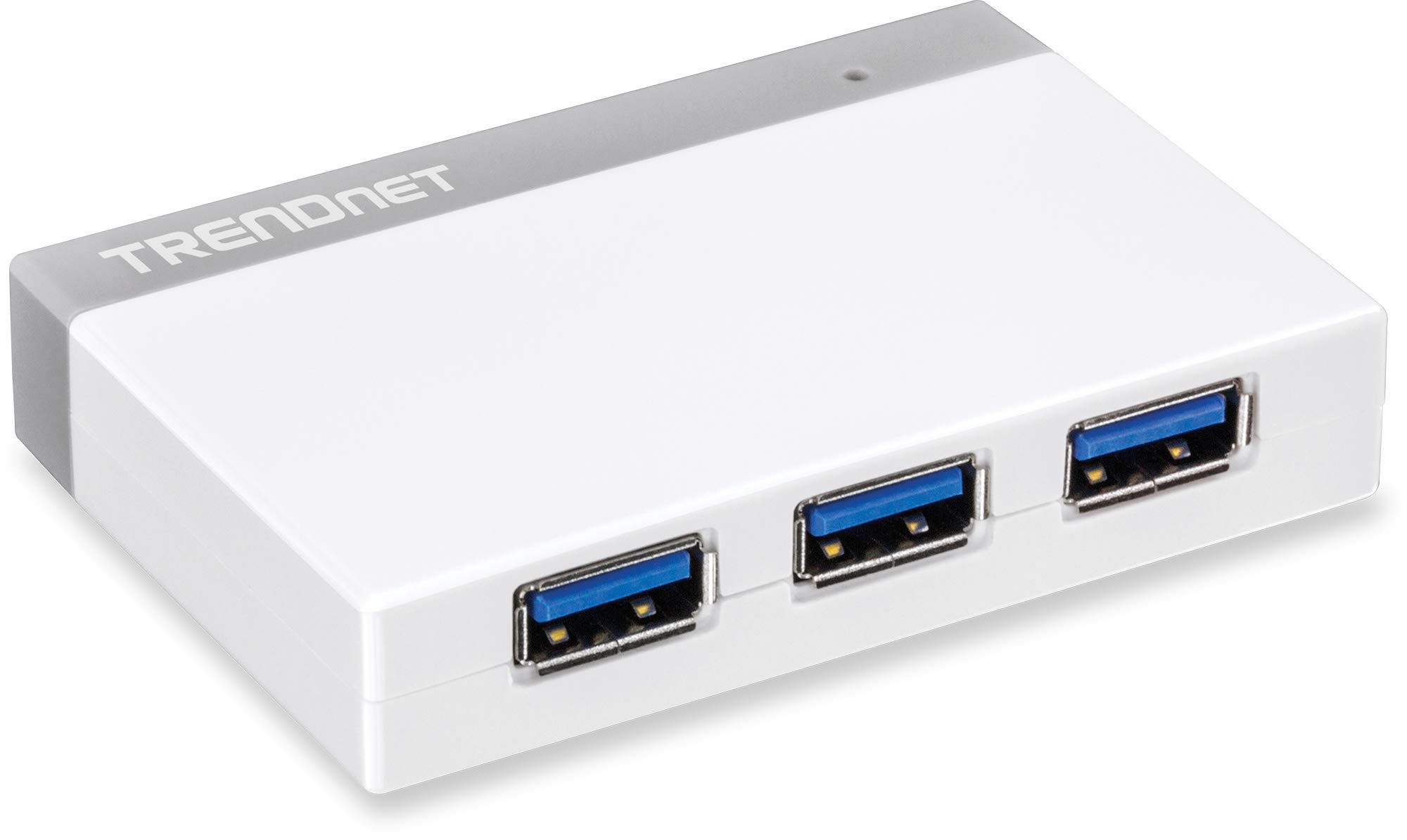 TRENDnet 4-Port USB 3.0 Hub with 3ft Cable - 5Gbps Ultra-Mini USB Hub with Power Adapter - Plug & Play - Backwards Compatible with USB 2.0/1.1 - Perfect for Laptop, Desktop, Gaming & Office Setup