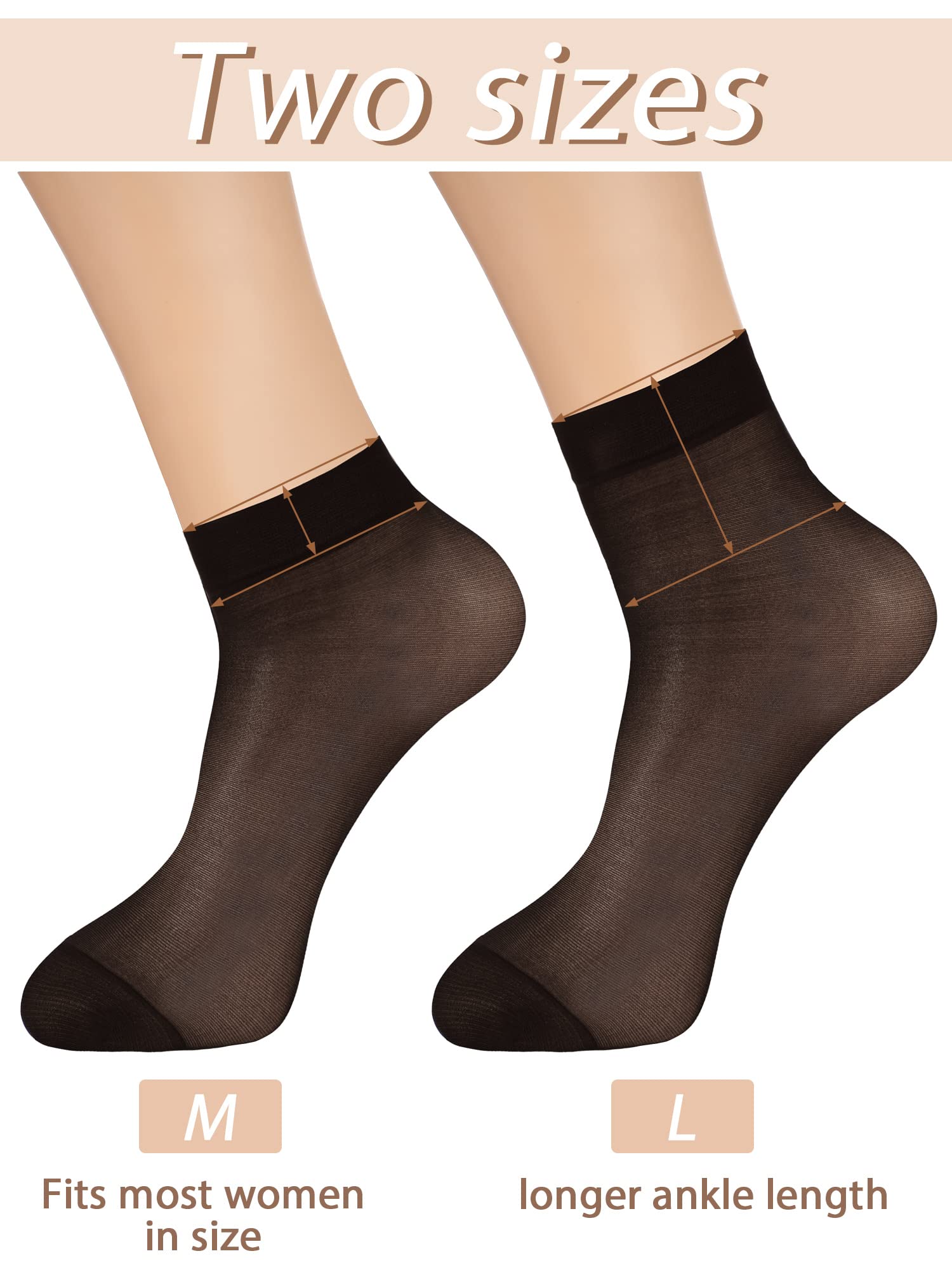Geyoga 12 Pairs Women's Sheer Ankle Socks - Thin Nylon Transparent High Hosiery Socks for Dresses & Casual Wear | Perfect for Office, Parties & Everyday Comfort