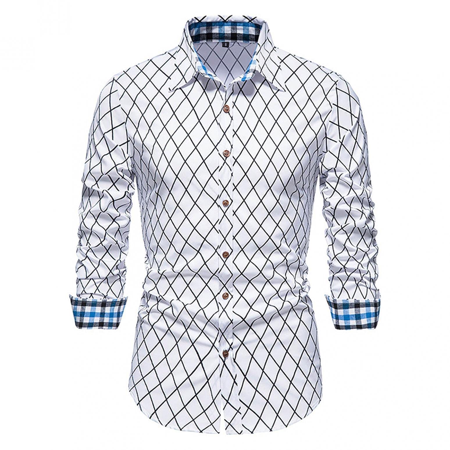 Luxury Men's Slim Fit Paisley Shiny Satin Silk Dress Shirt - Button Down Business Office & Western Style Oxford Plaid Shirt - Perfect for Formal Events, Weddings & Professional Workwear
