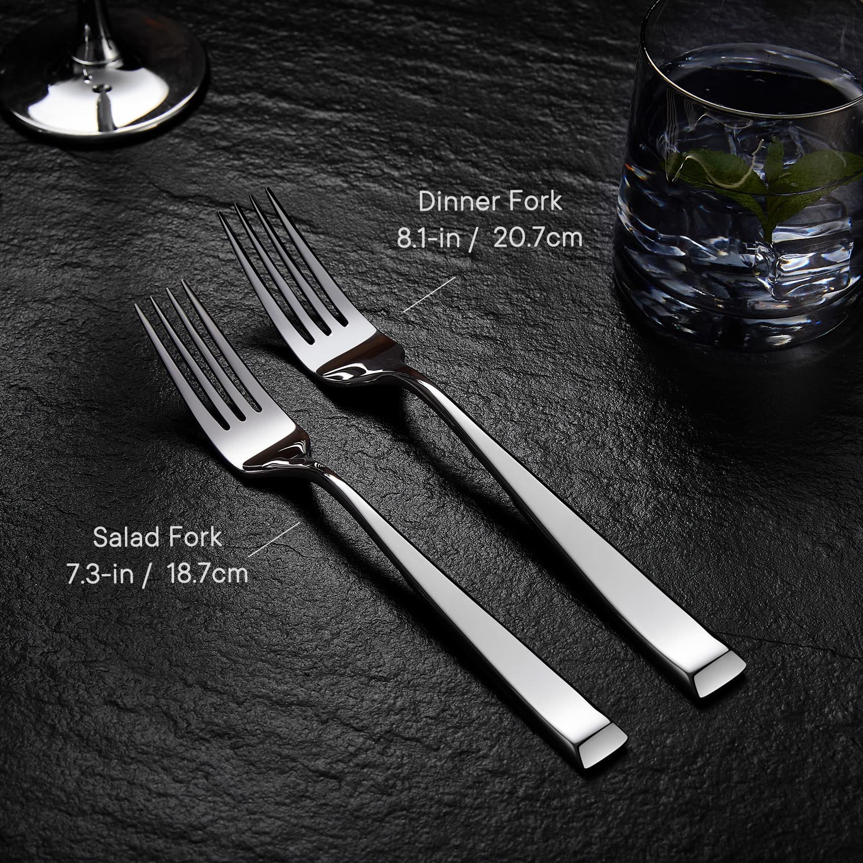 Premium Alexander Fine Forks Set of 4 - 18/10 Stainless Steel Heavy Duty Salad Forks (7.3
