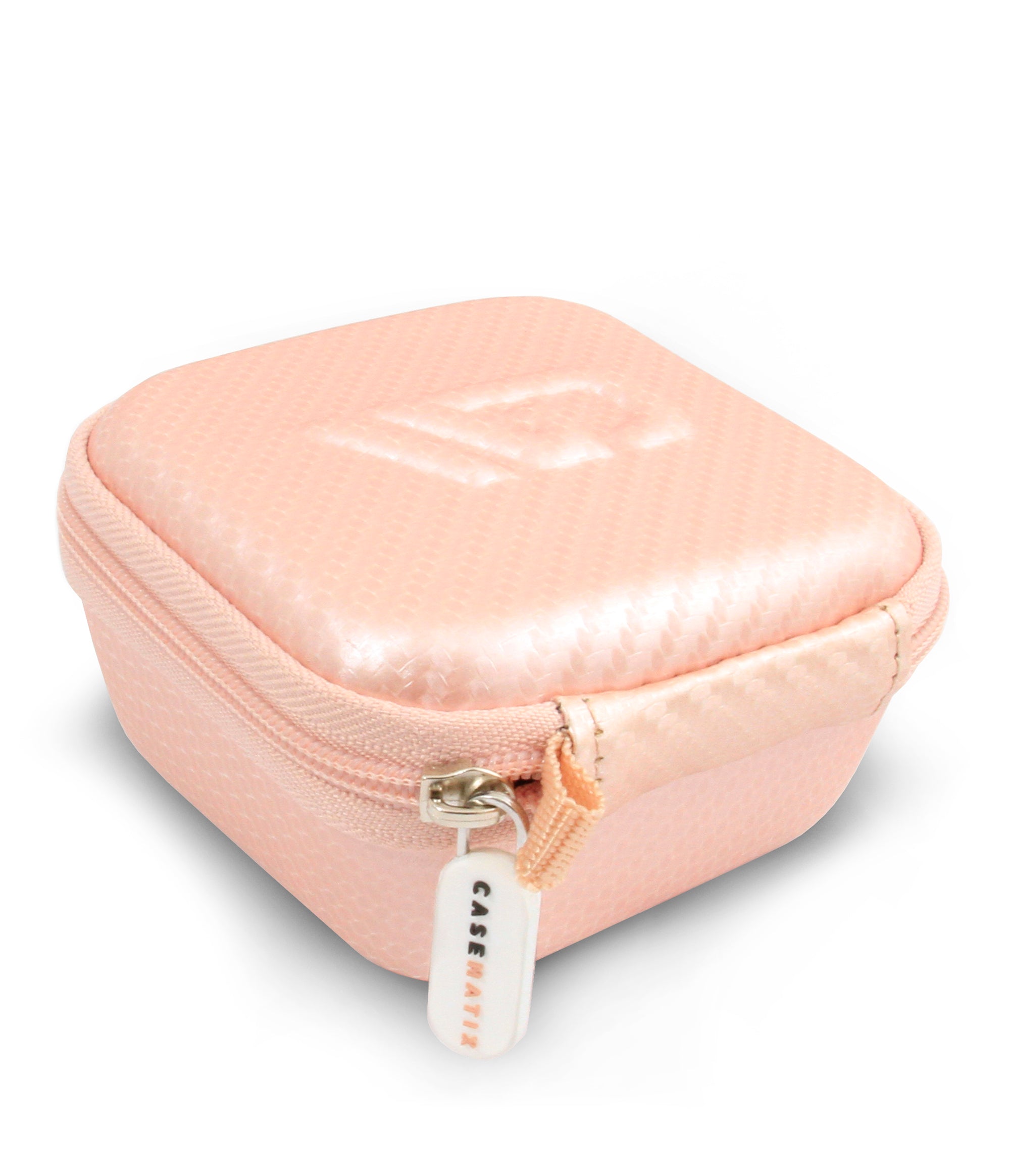 CASEMATIX Hard Shell Travel Case for Bitzee Interactive Digital Pet - Durable Protective Cover with Carabiner Clip (Rose Gold) - Perfect for Travel, School & Playdates