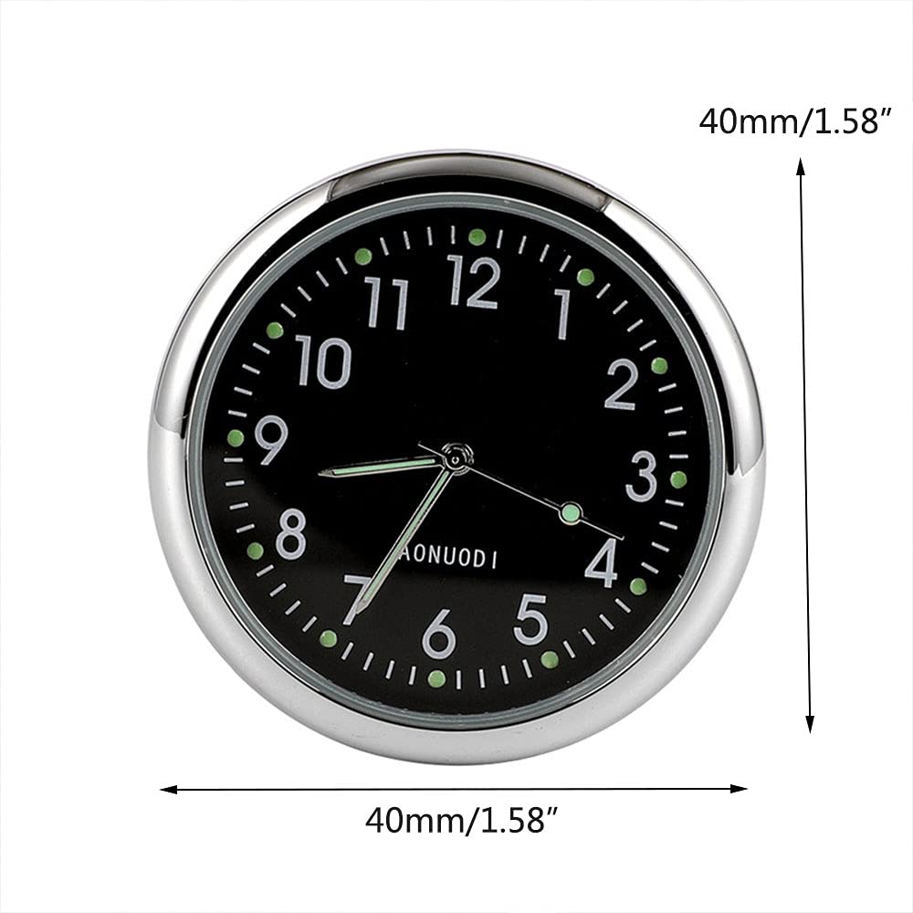 Universal Mini Quartz Analog Car Dashboard Clock - Luminous Stick-On Air Vent Watch for Car Decoration | Perfect for Road Trips, Commuting & Night Driving