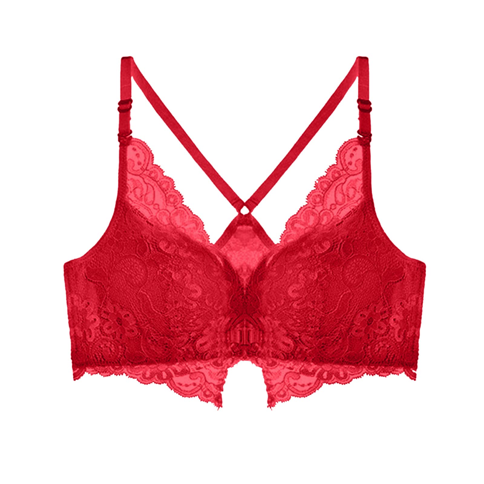 Wireless Strapless Bandeau Bra for Women - Comfortable Lace Bralette with Front Support, No Steel Ring, Sexy & Pain-Free Design | Perfect for Backless Dresses, Tanks & Summer Outfits (Size 34)