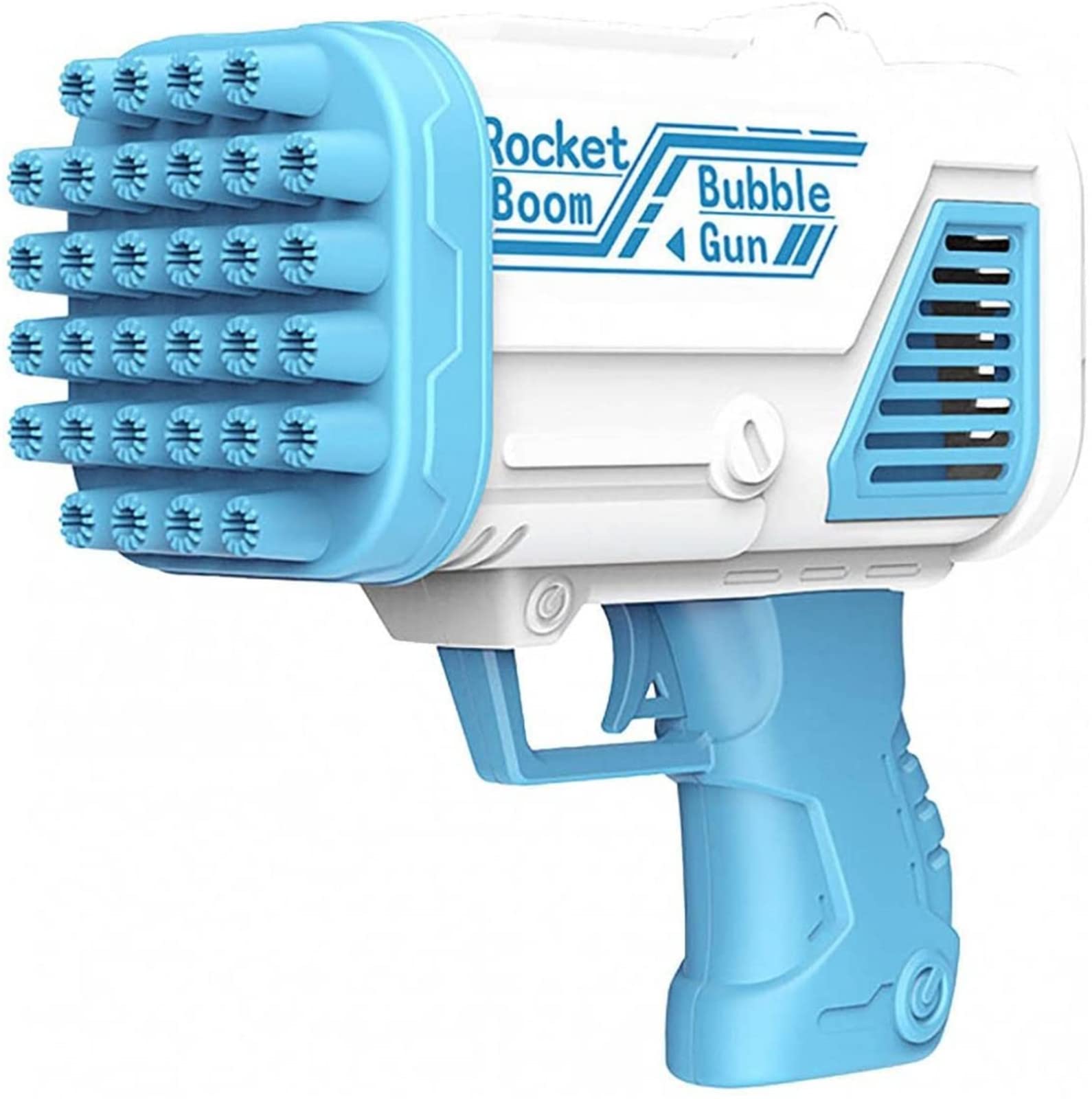 **Electric Bubble Blaster Gun for Kids & Adults - 32/64 Hole Automatic Bubble Machine with LED Lights, Party Favors, Birthday Gift - Fun for Outdoor Play, Backyard Parties, and Festivals (32 Holes, Blue)**