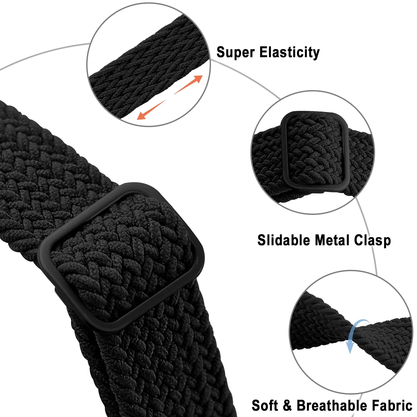 Braided Nylon Loop Strap for Samsung Galaxy Watch Ultra - Durable & Comfortable Replacement Band for Outdoor Sports & Daily Wear