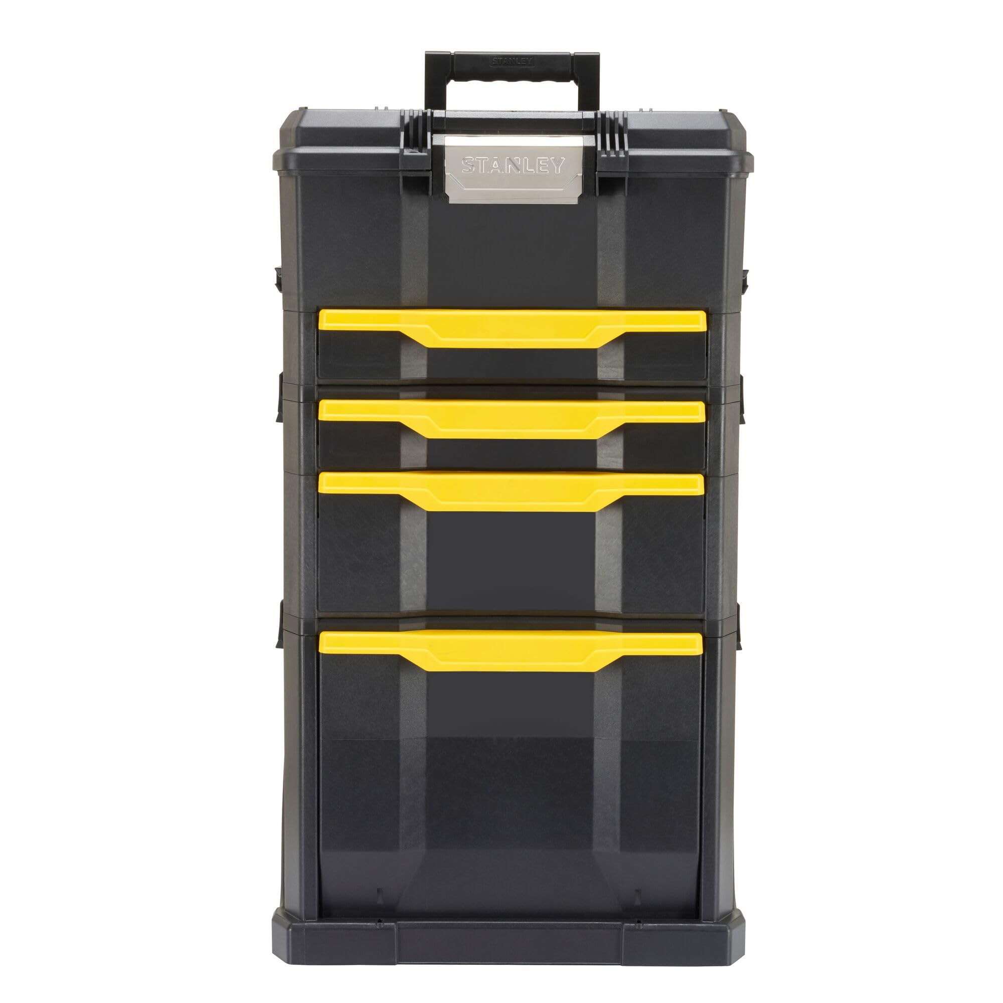STANLEY Rolling Workshop Toolbox with Detachable Drawers & Flip Bin - Heavy Duty 7-Wheel Mobile Tool Storage for Professional Mechanics & DIY Projects - Perfect for Garages, Construction Sites & Home Workshops