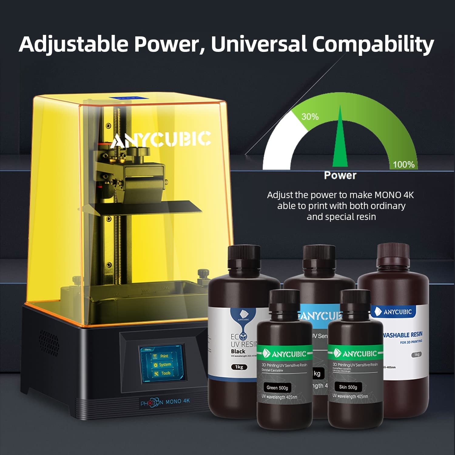 ANYCUBIC Photon Mono 4K LCD Resin 3D Printer with 6.08