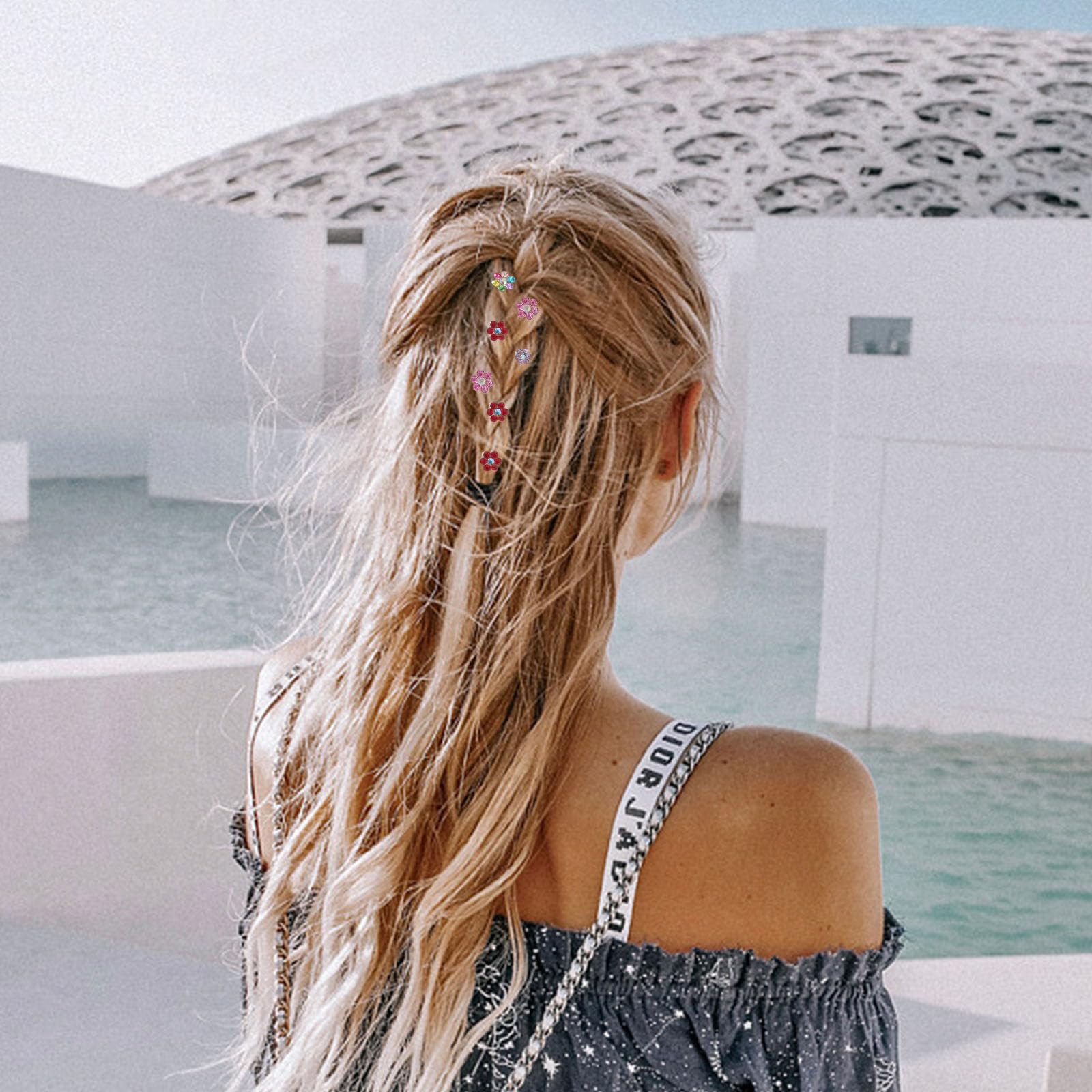 20Pcs Small Claw Hair Clips for Women - Rhinestone Flower Hair Barrettes for Thin/Medium/Thick Hair | Wedding, Bridal & Everyday Hair Accessories | Perfect for Parties, Dates & Special Occasions