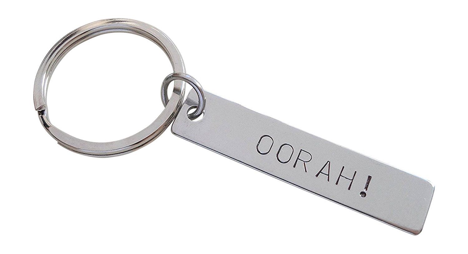 US Marine Corps Keychain - Oorah Engraved Stainless Steel Military Gift for Veterans & Active Duty - Perfect for Deployment, Homecoming & Everyday Carry