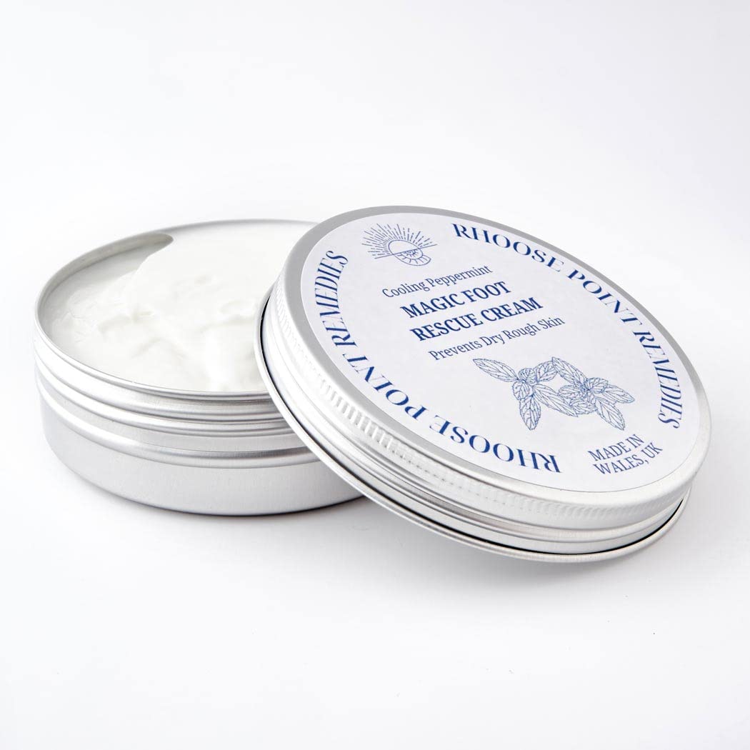 Vegan Foot Cream for Dry Cracked Heels - 100g Intensive Moisturizing Treatment with Cooling Peppermint | Softens Rough Skin & Prevents Cracks | Perfect for Daily Foot Care, Post-Pedicure Recovery & Winter Skin Protection