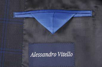 Alessandro Vitello Men's Slim Fit Wool Suit - Premium Business Formal Attire for Weddings, Interviews & Office Wear | Style 566 8