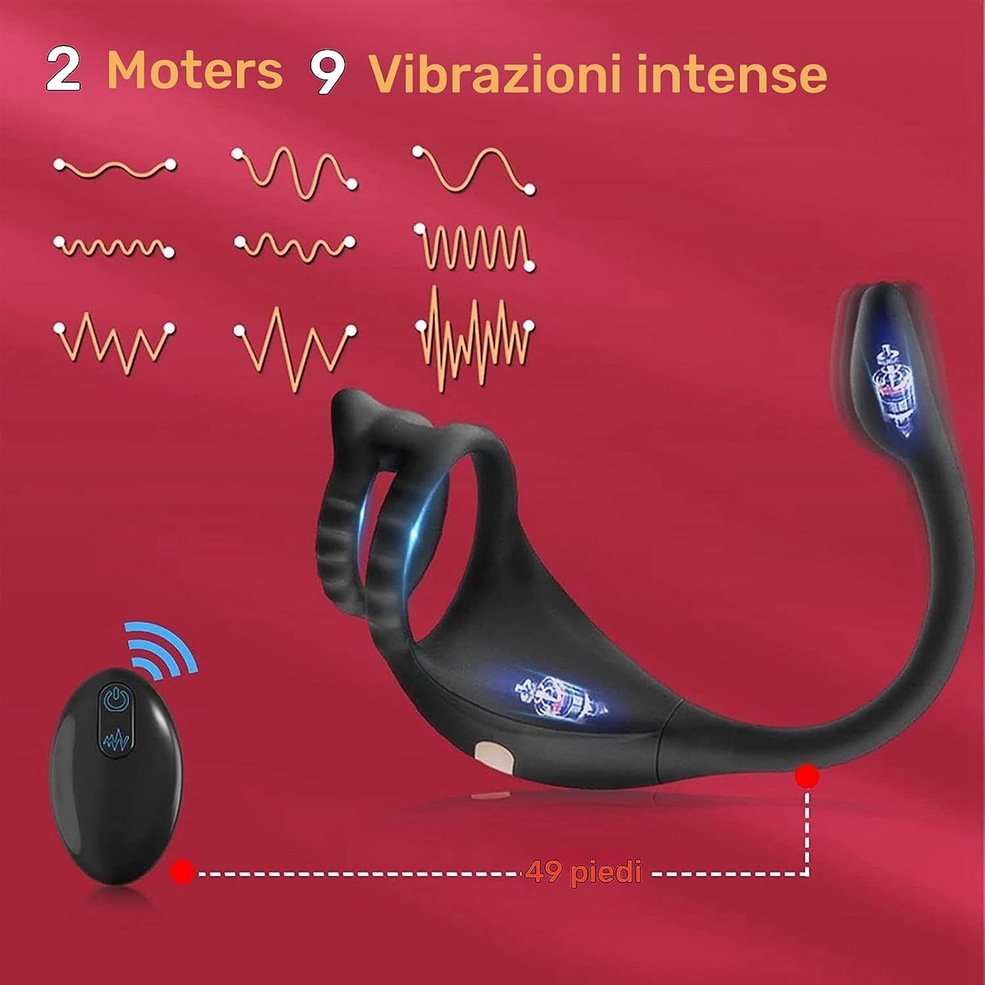 3 in 1 Remote Control Anal Plug Vibrator for Men & Women - Prostate Massager with 9 Vibration Modes, Cock Ring for Couples Play - Perfect for Solo or Partnered Anal Stimulation and Pleasure