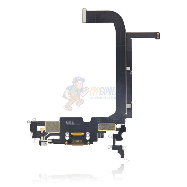 Original iPhone 13 Pro Max Charging Port Dock Connector Flex Cable Replacement - Gold Color | Compatible with iPhone 13 Pro Max | Perfect for DIY Repairs & Charging Issues