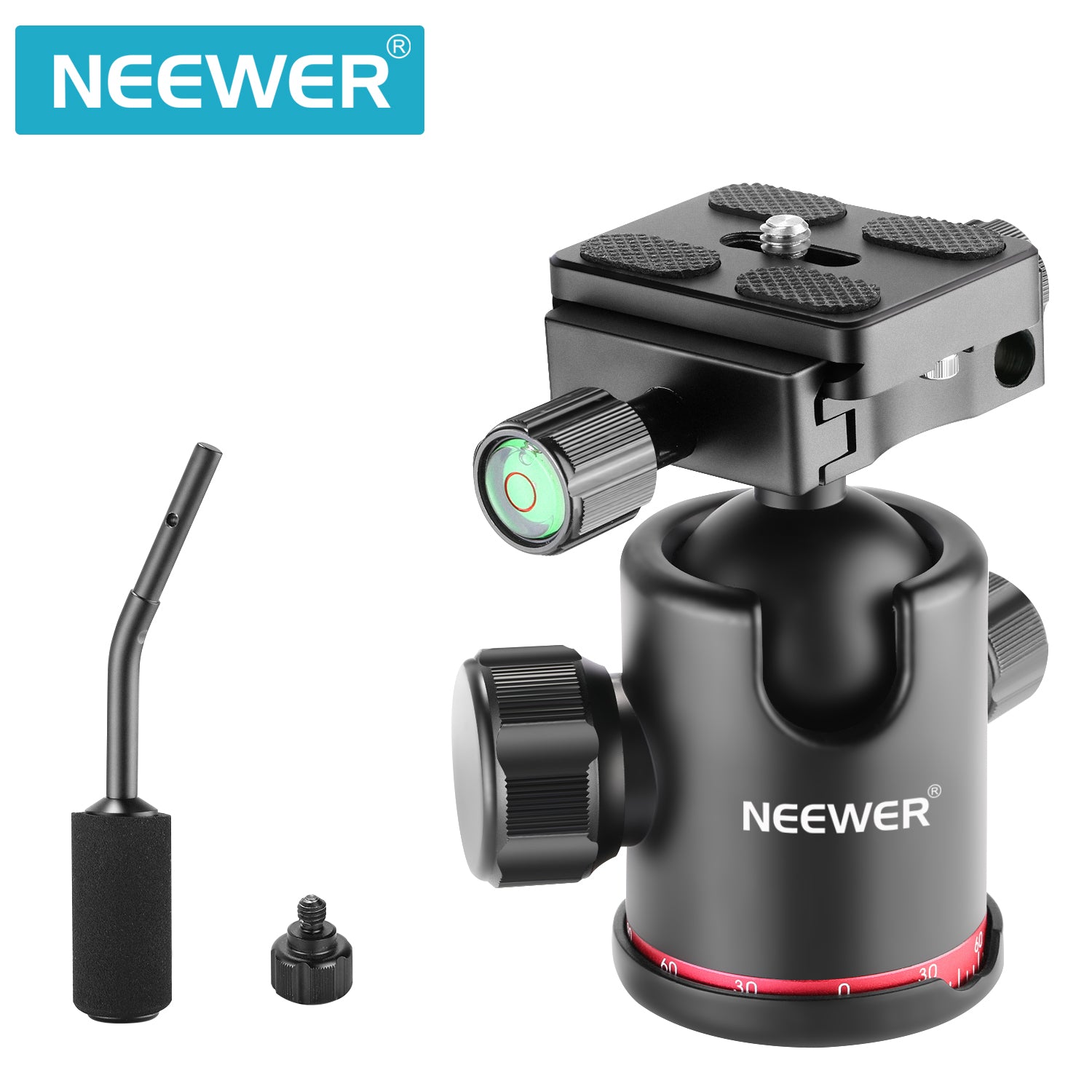 NEEWER Heavy Duty Camera Tripod Ball Head - Professional 360° Panoramic Ball Head for DSLR Cameras, Video & Photography - Perfect for Travel, Vlogging & Outdoor Shooting