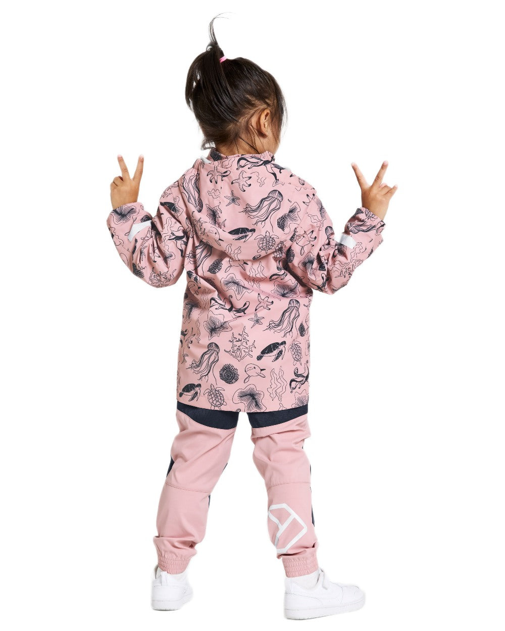 Didriksons Kids Norma Printed Waterproof Jacket - Lightweight Windproof Raincoat for Outdoor Play & School Activities