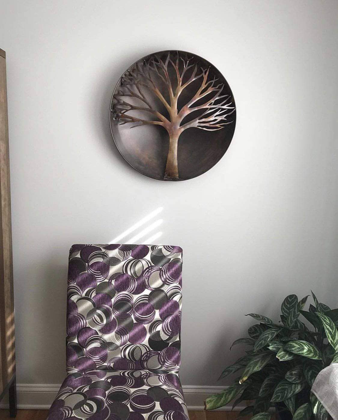 Handmade Raised Tree Wall Decor Disc - Nature-Inspired Wooden Wall Art for Home & Office Decor | Perfect for Living Room, Bedroom, and Entryway