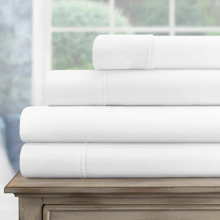 Luxury 700 Thread Count Egyptian Cotton Sheet Set - Eco Friendly, Breathable & Hypoallergenic - Perfect for Bedroom, Hotel, or Guest Room Comfort