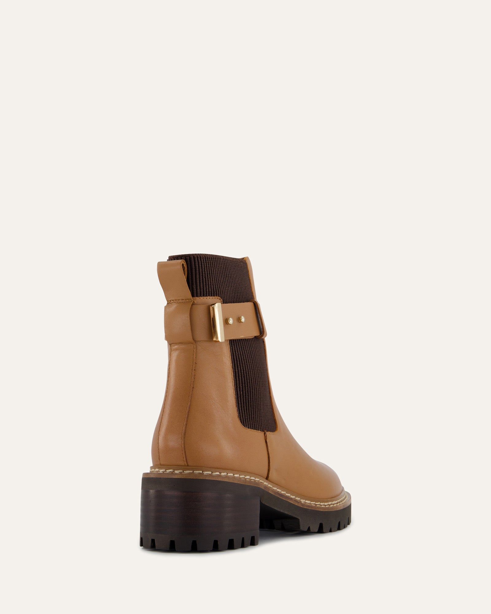 KIKO Women's Flat Ankle Boots - Genuine Leather True Tan - Comfortable & Stylish for Casual Wear, Office & Fall Outfits