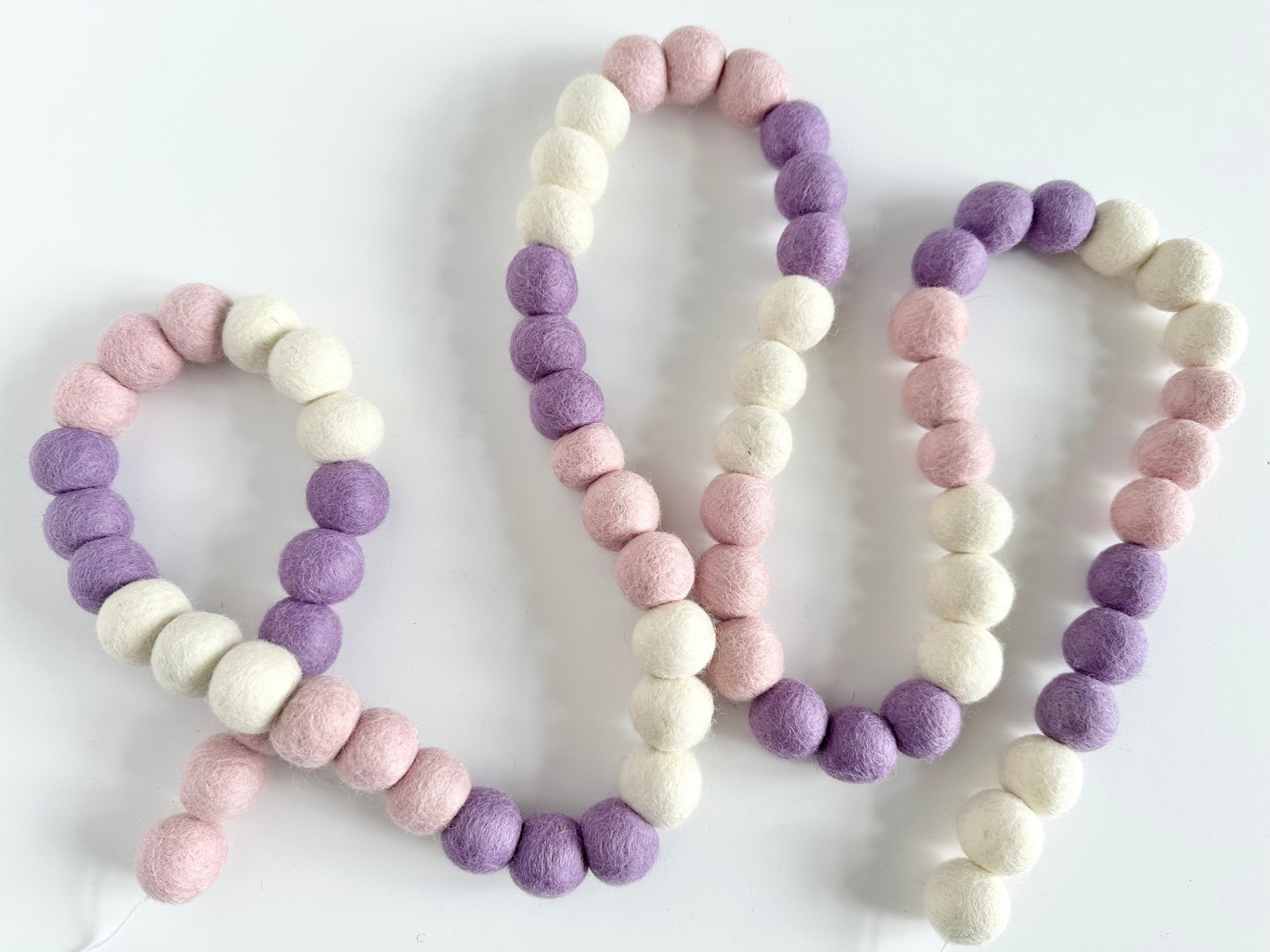 Light Purple & Pink Color Block Garland - Elegant Party Decor for Weddings, Baby Showers & Birthday Celebrations