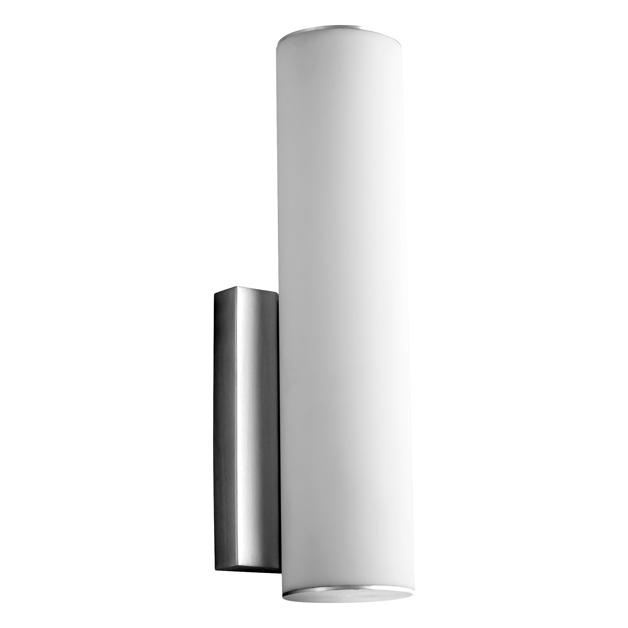 Oxygen FUGIT 3 5010 20 LED Wall Sconce Light - 12 Inch White Acrylic Lens, 3000K Warm White, Polished Nickel Finish - Perfect for Bedroom, Living Room & Hallway Lighting
