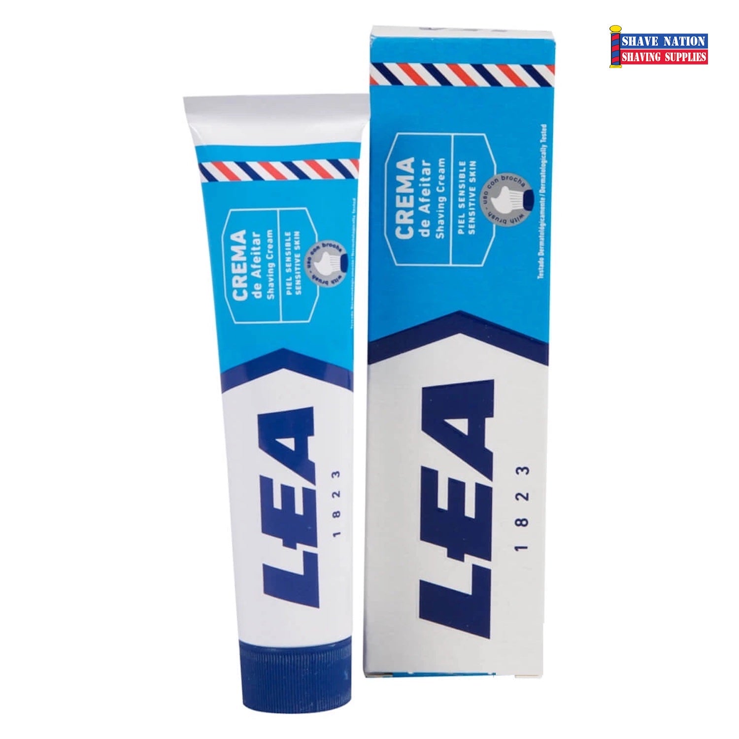 LEA Large Shaving Cream Tube for Men - 8oz Moisturizing & Soothing Shave Gel with Aloe Vera - Perfect for Sensitive Skin & Daily Shaving Routine - Travel-Friendly & Easy to Use